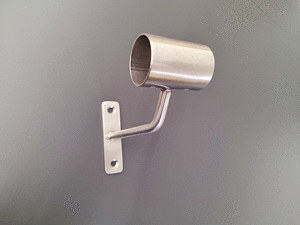 SINGLE WALL BALLET BARRE BRACKET - stainless steel with closed Saddle